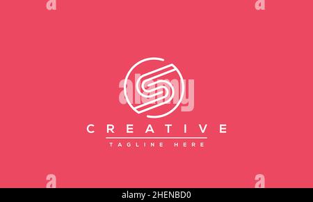 Simple Elegant Letter S Logo Design. Modern minimalist S SS creative initials based vector icon template Stock Vector