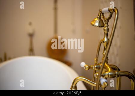 Modern bathroom with designer decoration Stock Photo