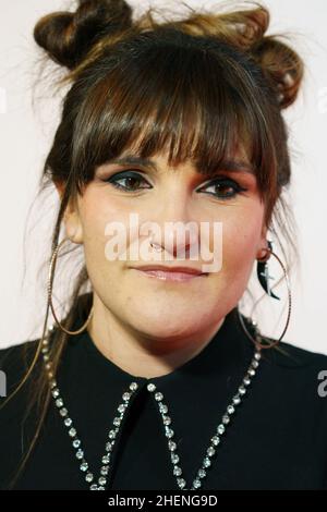 Madrid, Spain. 11th Jan, 2022. María de los Ángeles Rozalén attends 'Raphaelismo' premiere at Callao Cinema in Madrid. Credit: SOPA Images Limited/Alamy Live News Stock Photo