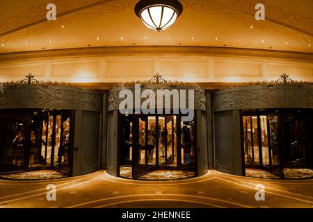 Entrance of the Bellagio in Las Vegas Stock Photo