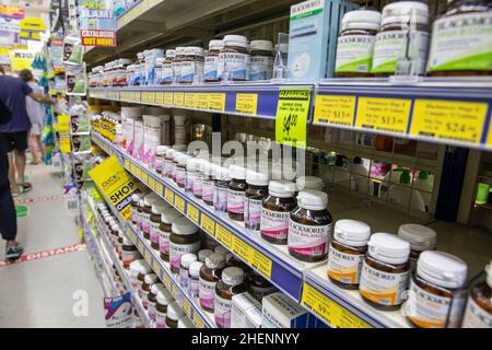 Blackmores supplements and vitamins for sale in an australian chemist store in Sydney,Australia Stock Photo