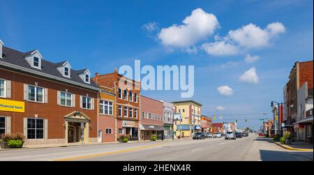 Portland, Indiana, Usa - August 21, 2021: The Jay County Courthouse 