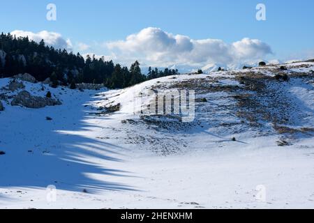 Landscape at Parnassos mountain, Greece Stock Photo