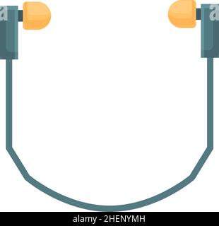 Hunter earplugs icon cartoon vector. Ear protection. Cover ear Stock Vector