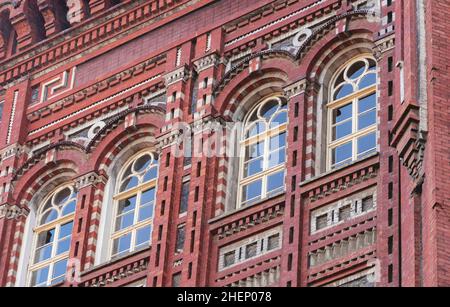 Detailed view of Phanar Greek Orthodox College in Istanbul. Stock Photo