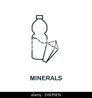 Minerals icon. Line element from diet collection. Linear Minerals icon sign for web design, infographics and more. Stock Vector