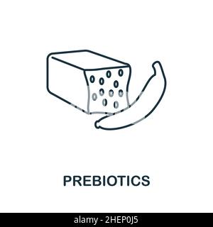 Prebiotics icon. Monochrome sign from diet collection. Creative ...