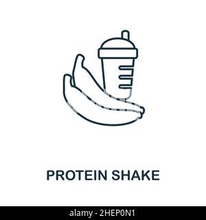 Protein Shake icon. Monochrome sign from diet collection. Creative Protein Shake icon illustration for web design, infographics and more Stock Vector