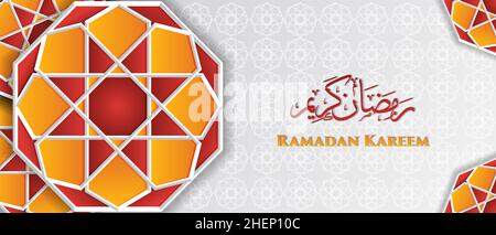 ramadan kareem islamic decoration banner background illustration. vector design Stock Vector