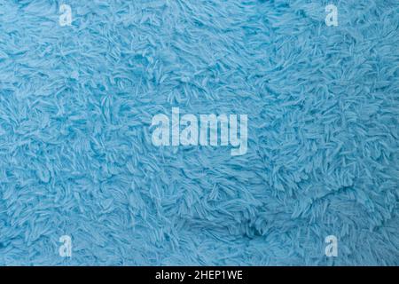 Beautiful sparkling artificial blue fur texture background Stock Photo