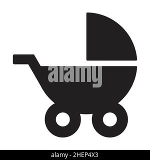 baby stroller icon vector for graphic design, logo, web site, social media, mobile app, ui illustration Stock Vector
