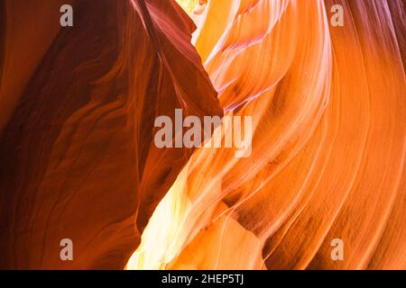 Beautiful  of sandstone formations in upper Antelope Canyon, Page, Arizona, USA Stock Photo