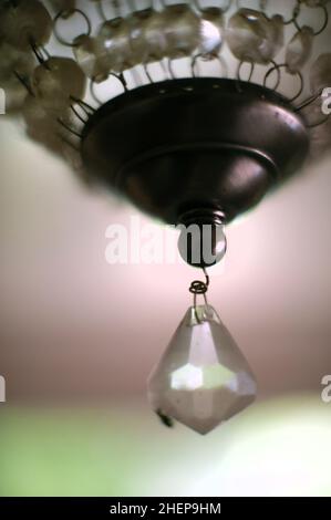Detail of glass chandelier Stock Photo