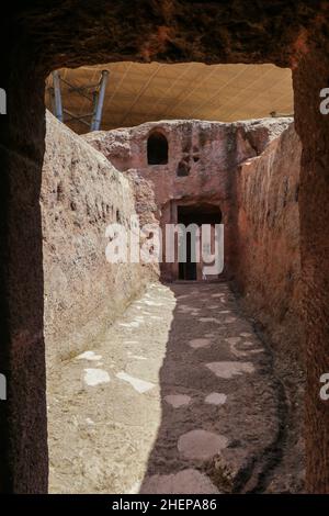 View of the sanctuary of the Ethiopian Church in Jerusalem - Debre ...