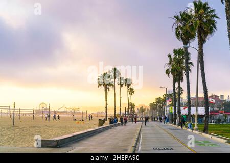 venice,california,usa. 05-23-17:  skate park  in Venice beach on a sunny day. Stock Photo