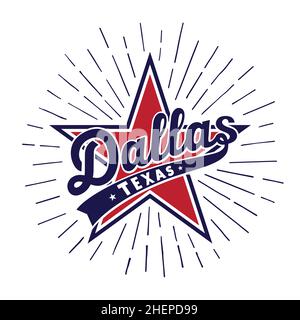 Dallas Texas design template. Vector and illustration. Stock Vector
