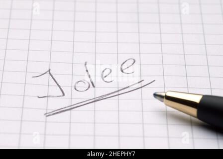 idea, written on a paper sheet, symbol, Germany Stock Photo