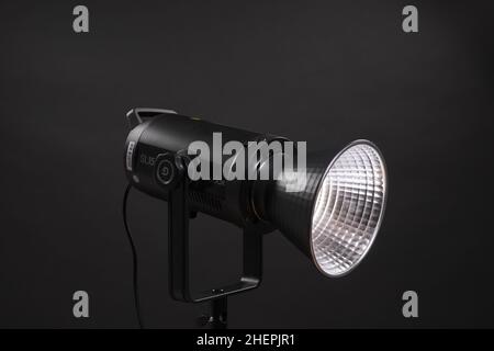 godox sl 150 video light path on black background Stock Photo