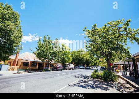 Historic Yackandandah Town Centre Stock Photo