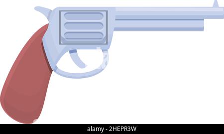 Defence pistol icon cartoon vector. Gun bullet. Handgun pistol Stock Vector