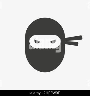 Ninja warrior vector icon. Ninja head logo. Stock Vector