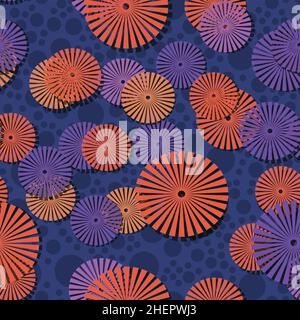Random circled figures color abstract vector background template Stock Vector