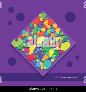 Color circles abstract vector background template Stock Vector