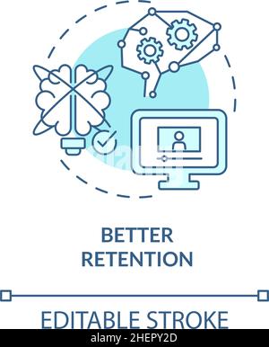 Better retention turquoise concept icon Stock Vector