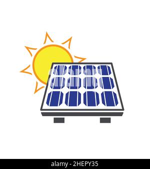 simple solar panel icon symbol energy infographic vector isolated on white background Stock Vector