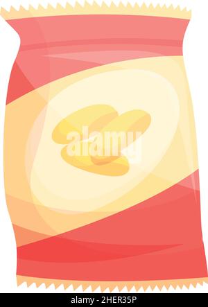 Onion chips icon cartoon vector. Cheese food. Slice snack Stock Vector