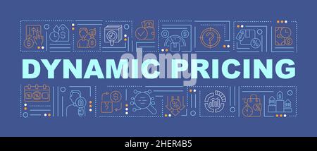 Demand pricing word concepts blue banner Stock Vector