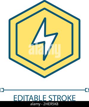 Electricity RGB color icon Stock Vector