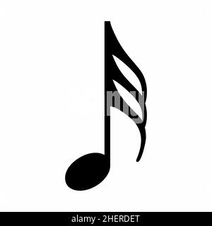 Thirty second note icon isolated on white background Stock Vector