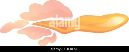 Fireball flash icon cartoon vector. Effect gun. Laser smoke Stock Vector