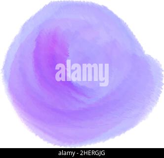 Watercolor alcohol ink colorful liquid vector drop. Blue violet color paper card, abstract drawing banner. Splash design, artistic background. Stock Vector