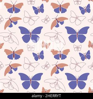 Seamless pattern in a modern flat art style. Stock Vector