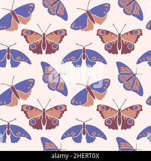 Seamless pattern in a modern flat art style. Stock Vector