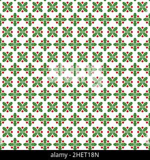 Seamless pattern with abstract image of mistletoe twigs. Vector background. Stock Vector
