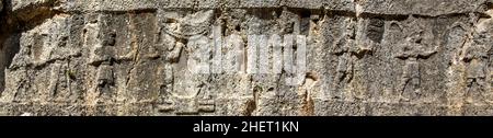 Procession of the Hittite Pantheon, Yazilikaya, Rock Sanctuary of the Hittites, Turkey, Yazilikaya, Turkey Stock Photo