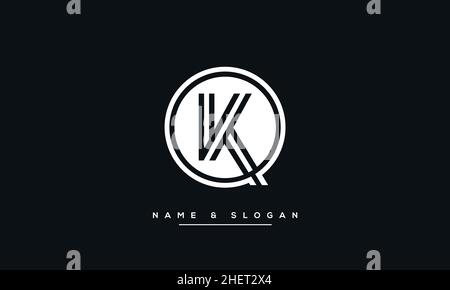 KQ, QK, Q, K Letters Abstract Logo Monogram Stock Vector