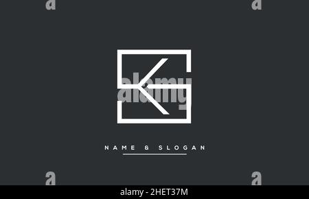 KS, SK, K, S Letters Abstract Logo Monogram Stock Vector