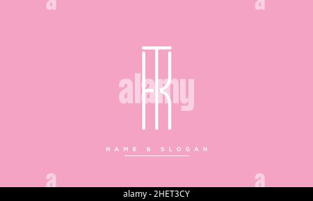 KT, TK, K, T Letters Abstract Logo Monogram Stock Vector