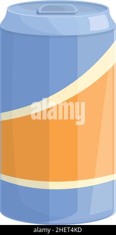Soda tin can icon cartoon vector. Drink aluminum. Metal beverage Stock Vector