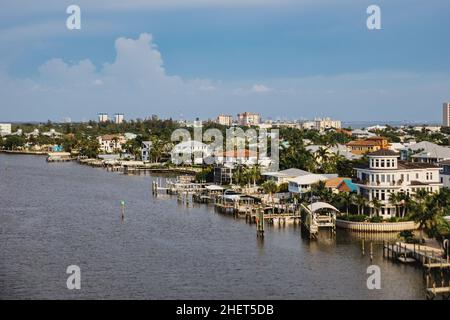 Fort Myers downtown. Ft. Myers, is the county seat and commercial center of Lee County, Florida, United States Stock Photo