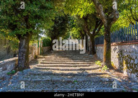 Scenic sight in Maenza, beautiful little town in the province of Latina, Lazio, Italy. Stock Photo