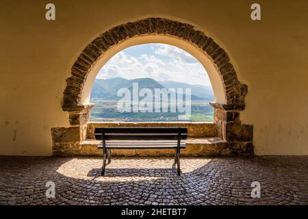 Scenic sight in Maenza, beautiful little town in the province of Latina, Lazio, Italy. Stock Photo