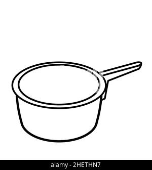 simple pot outline linework icon vector isolated on white background Stock Vector