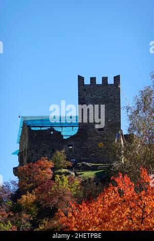 Architecture of Juval Museum in Juval Resort, South Tyrol, Italy, Europe Stock Photo