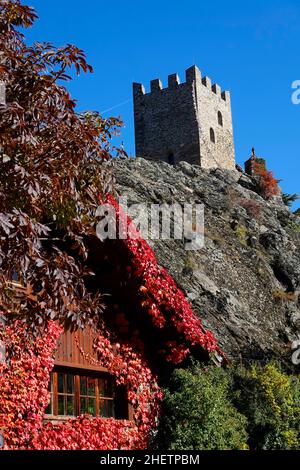 Architecture of Juval Museum in Juval Resort, South Tyrol, Italy, Europe Stock Photo