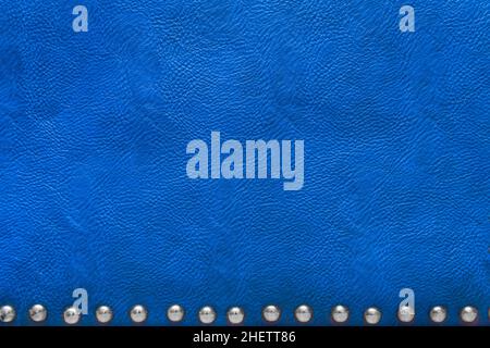 Blue Abstract Pattern Leather Natural Background Material Texture. Stock Photo